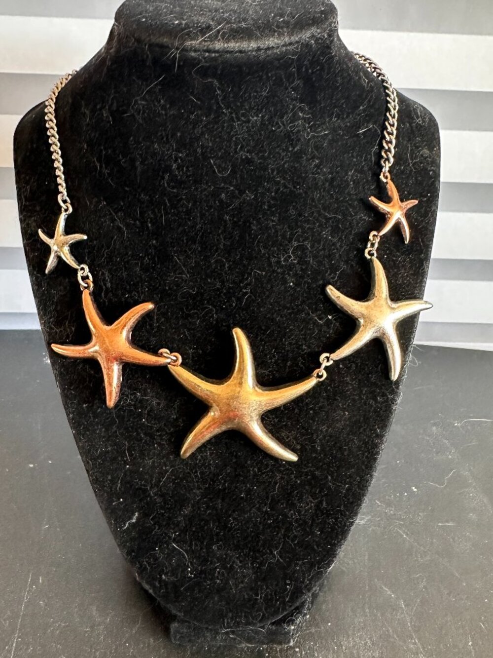 Starfish Necklace Fashion Jewelry Silver/Bronze/Gold Tone Beach Coastal Sea